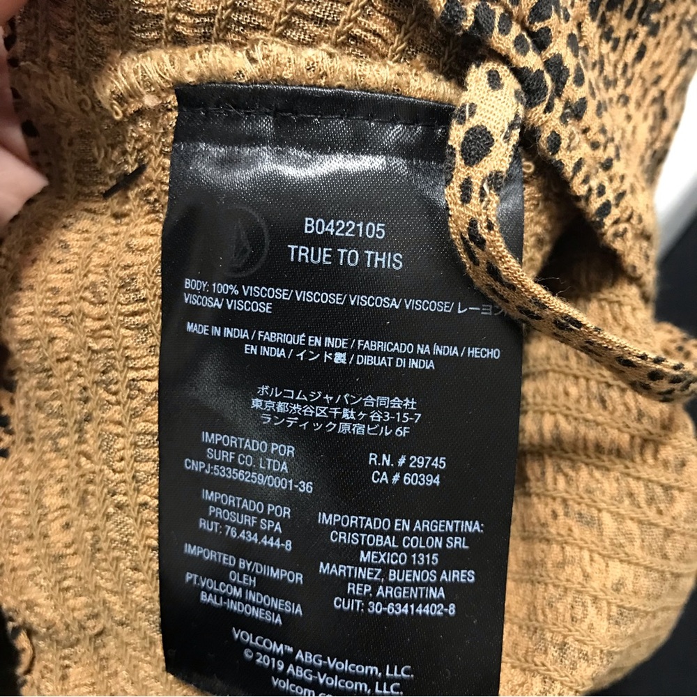 Volcom Brown/Black Snake down Crop Camisole Tank Top - Picture 8 of 8
